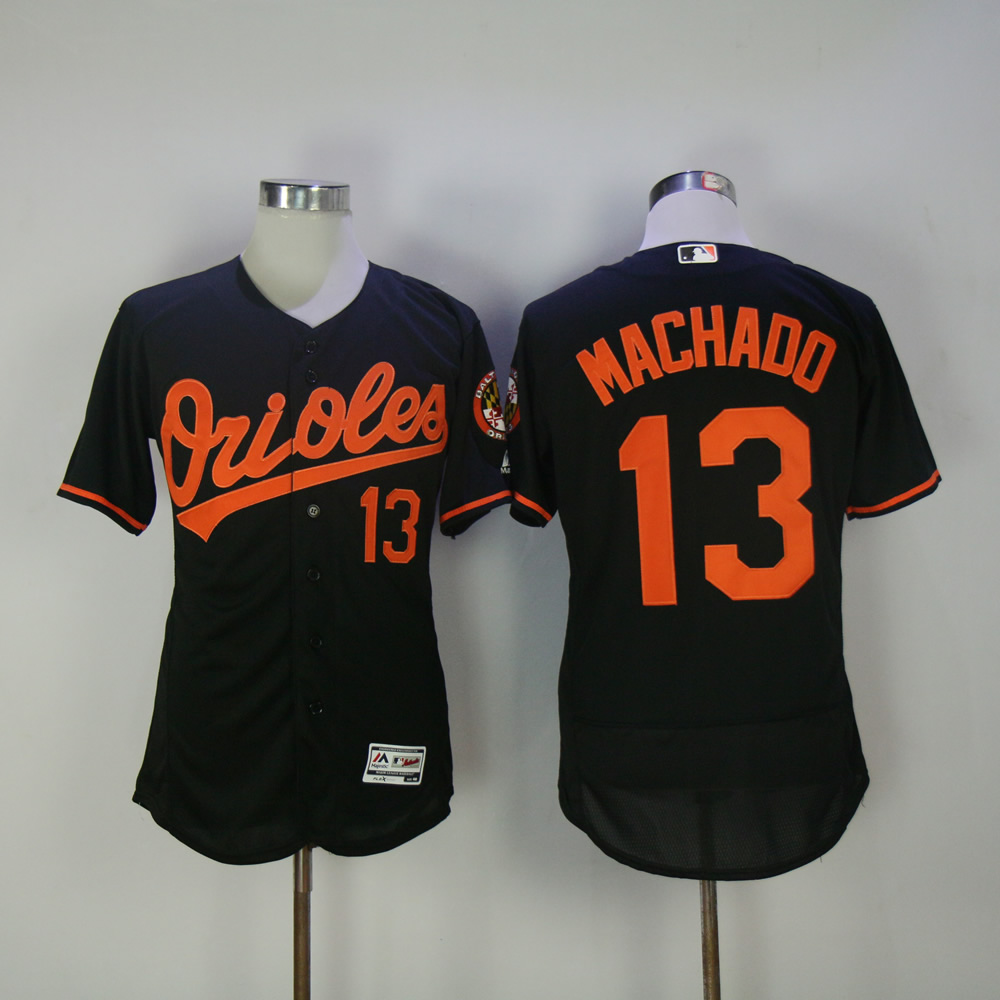 Men Baltimore Orioles 13 Machado Black Elite MLB Jerseys